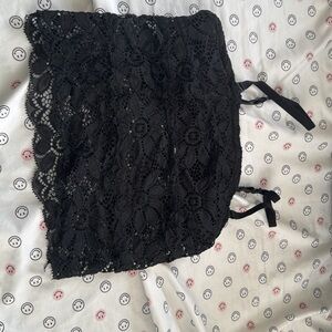 jcpenney Black Lace Crochet Crop Top